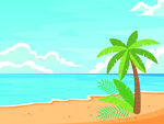 沙滩椰子树