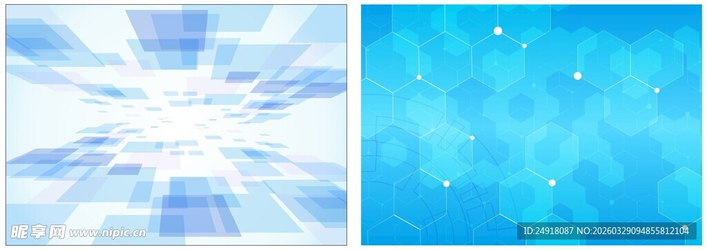 蓝色科技背景 几何背景图案