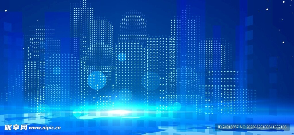 数码城市楼宇背景科技商务