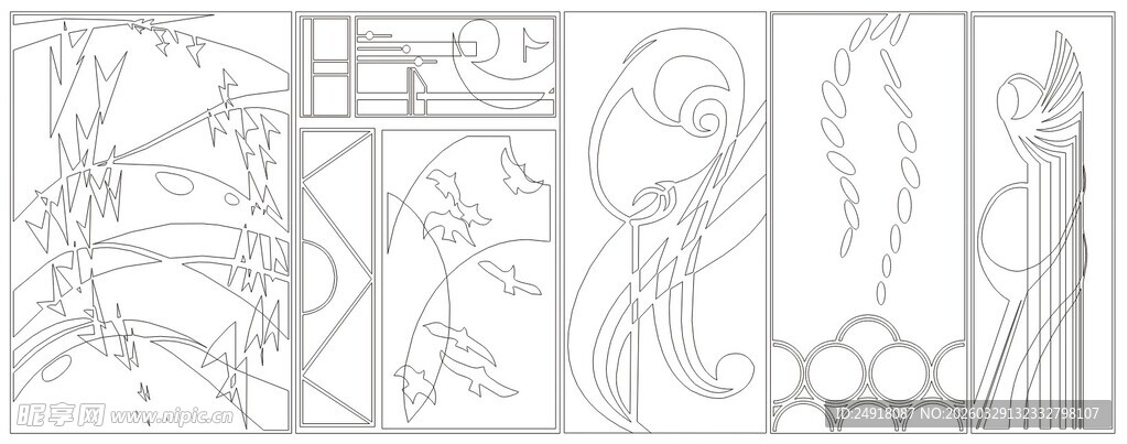 中式门窗雕花铁艺图案