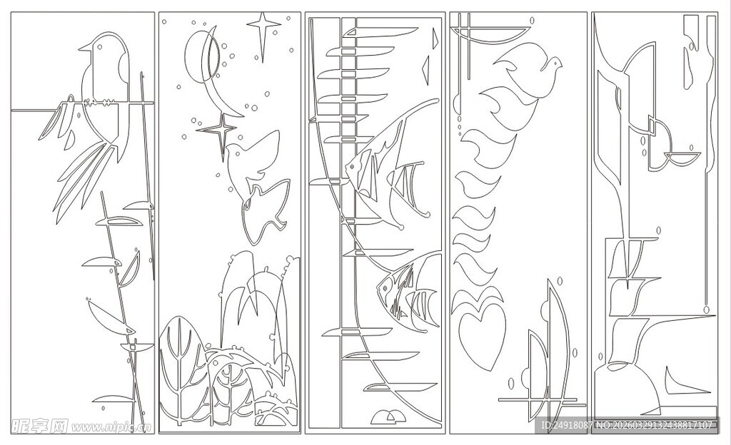 中式门窗雕花铁艺图案