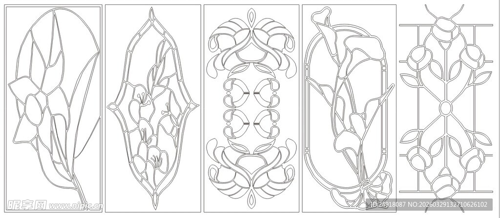 中式门窗雕花铁艺图案
