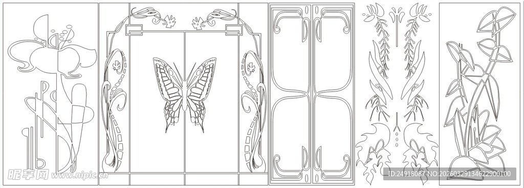 中式门窗雕花铁艺图案
