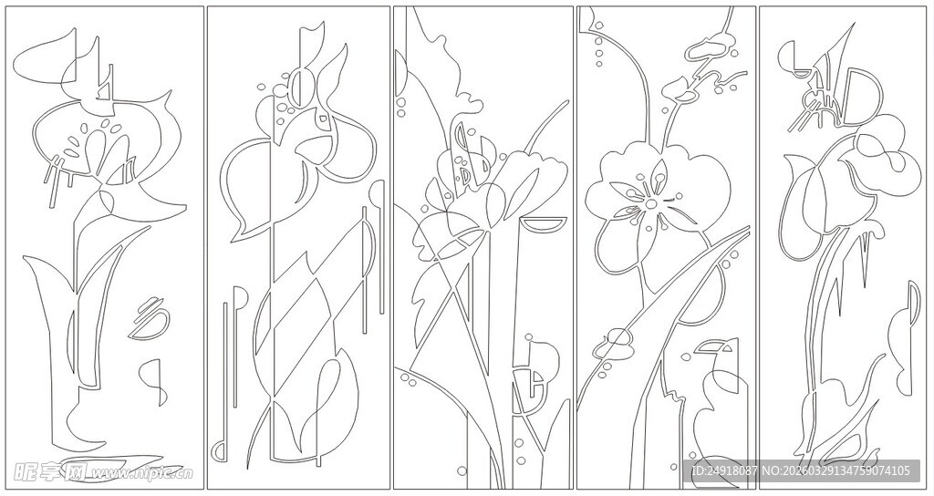 中式门窗雕花铁艺图案
