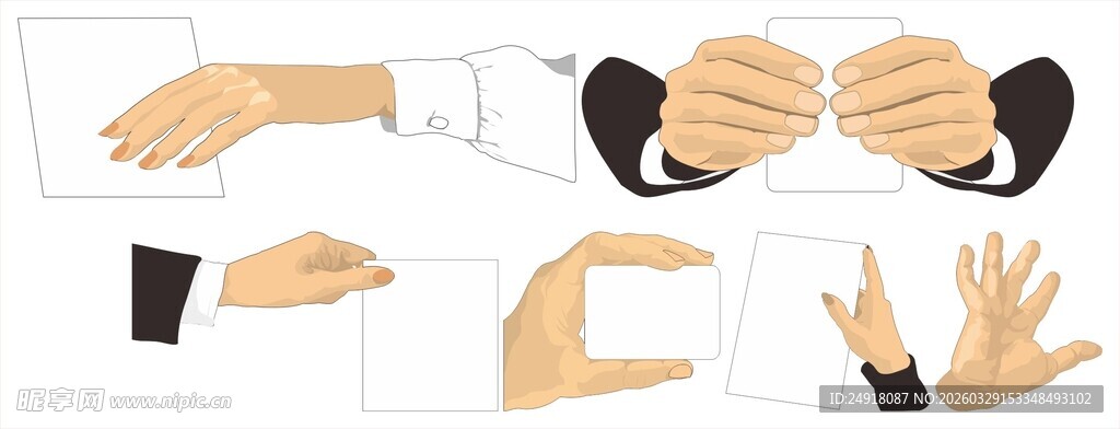 多样手势造型展示