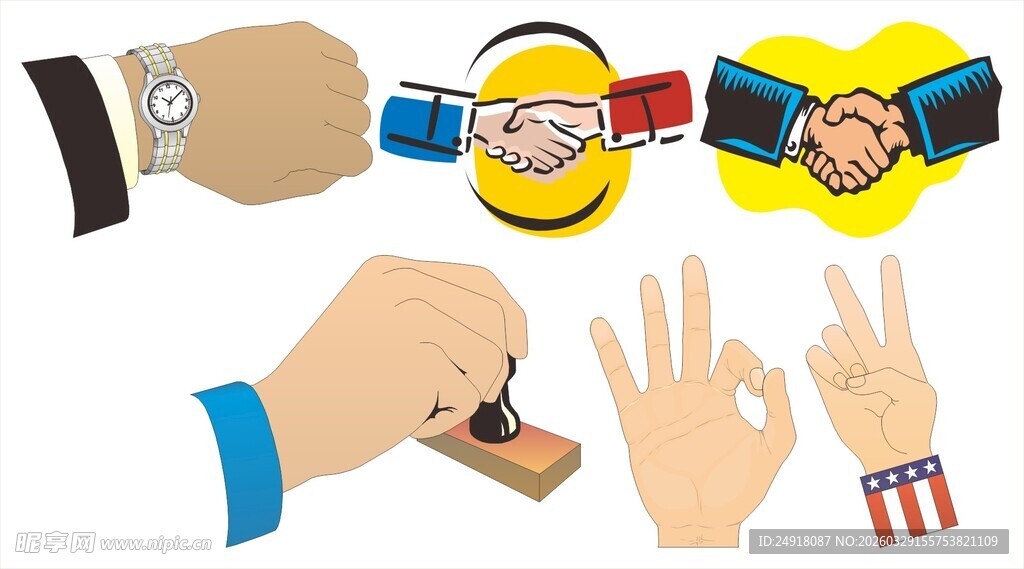 多样手势动作展示