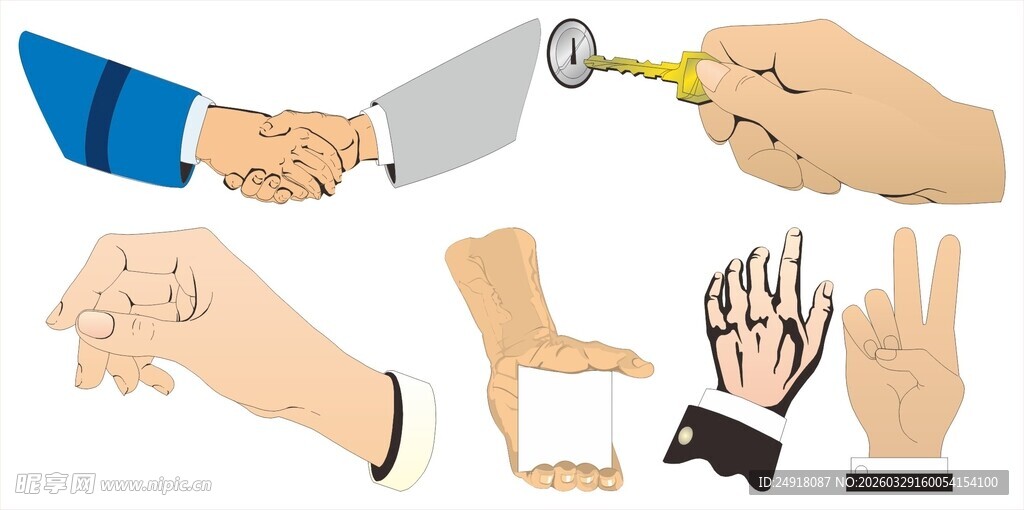 多样手势展现肢体语言