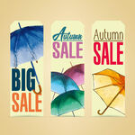 秋季大促雨伞宣传海报