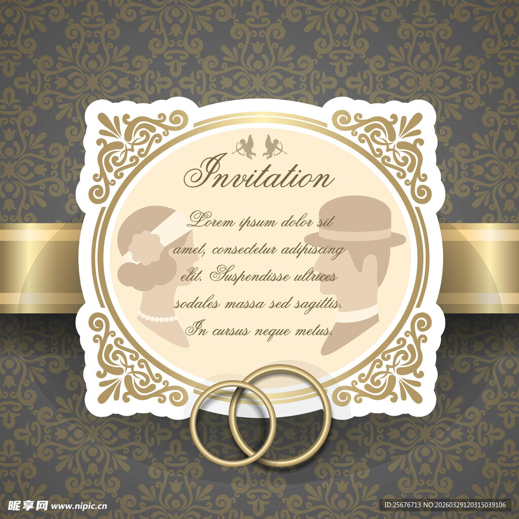 优雅婚礼邀请函设计