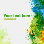 多彩水彩喷溅背景设计