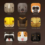 可爱动物图标集合