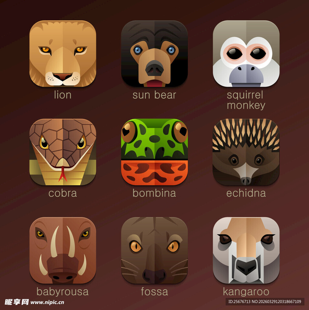 动物头像图标集合
