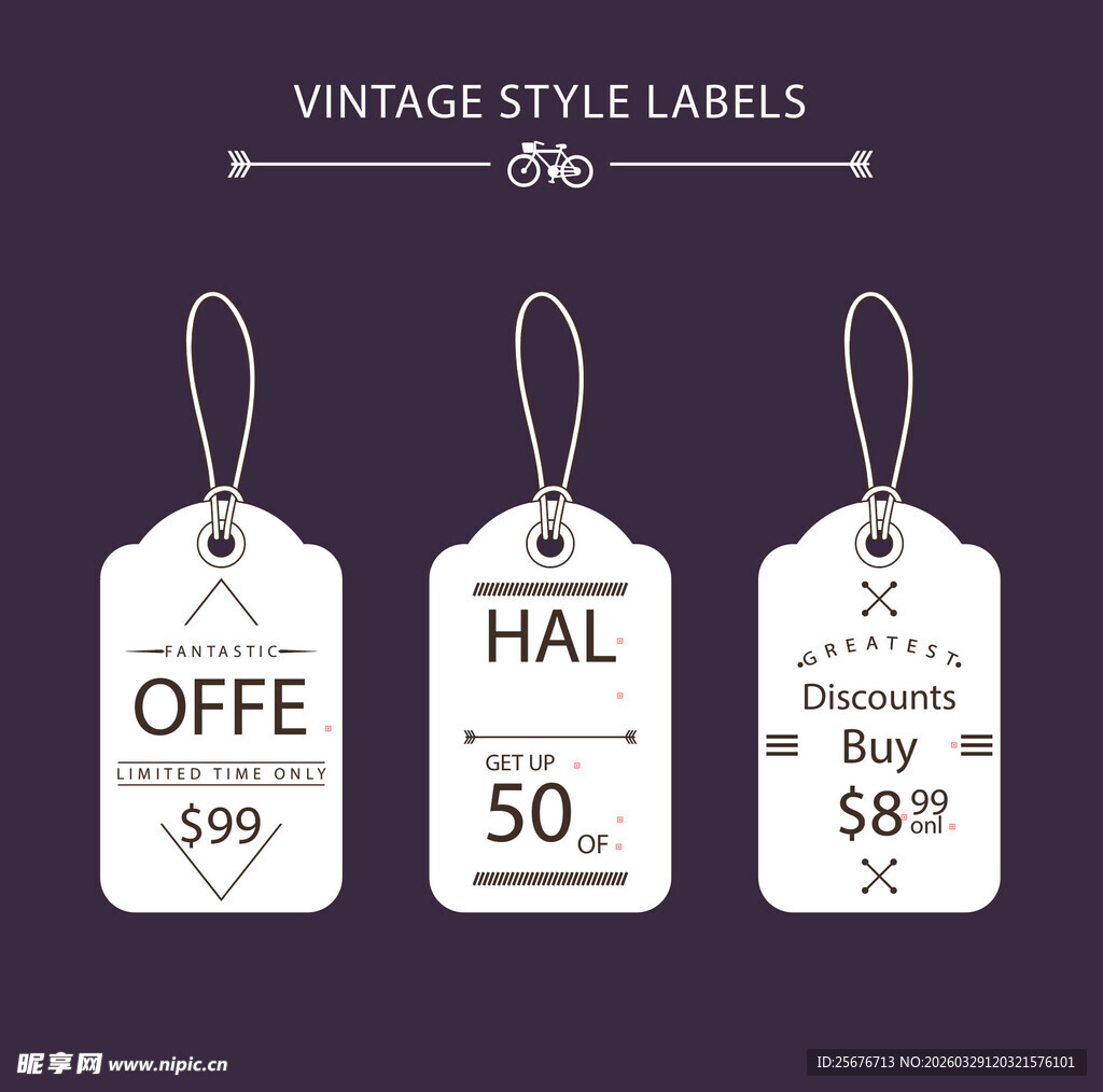 复古风格价格标签