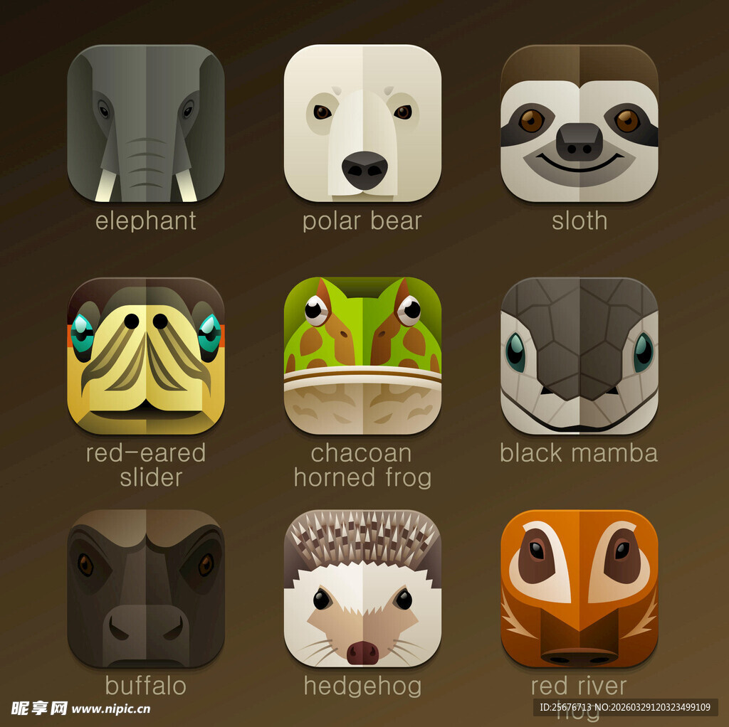 可爱动物卡通头像集合