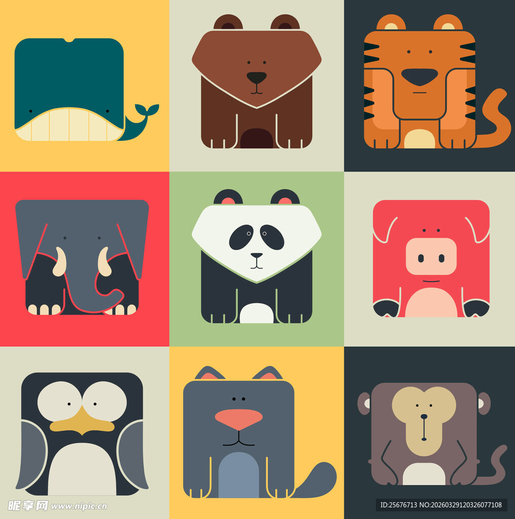 可爱动物卡通形象集合