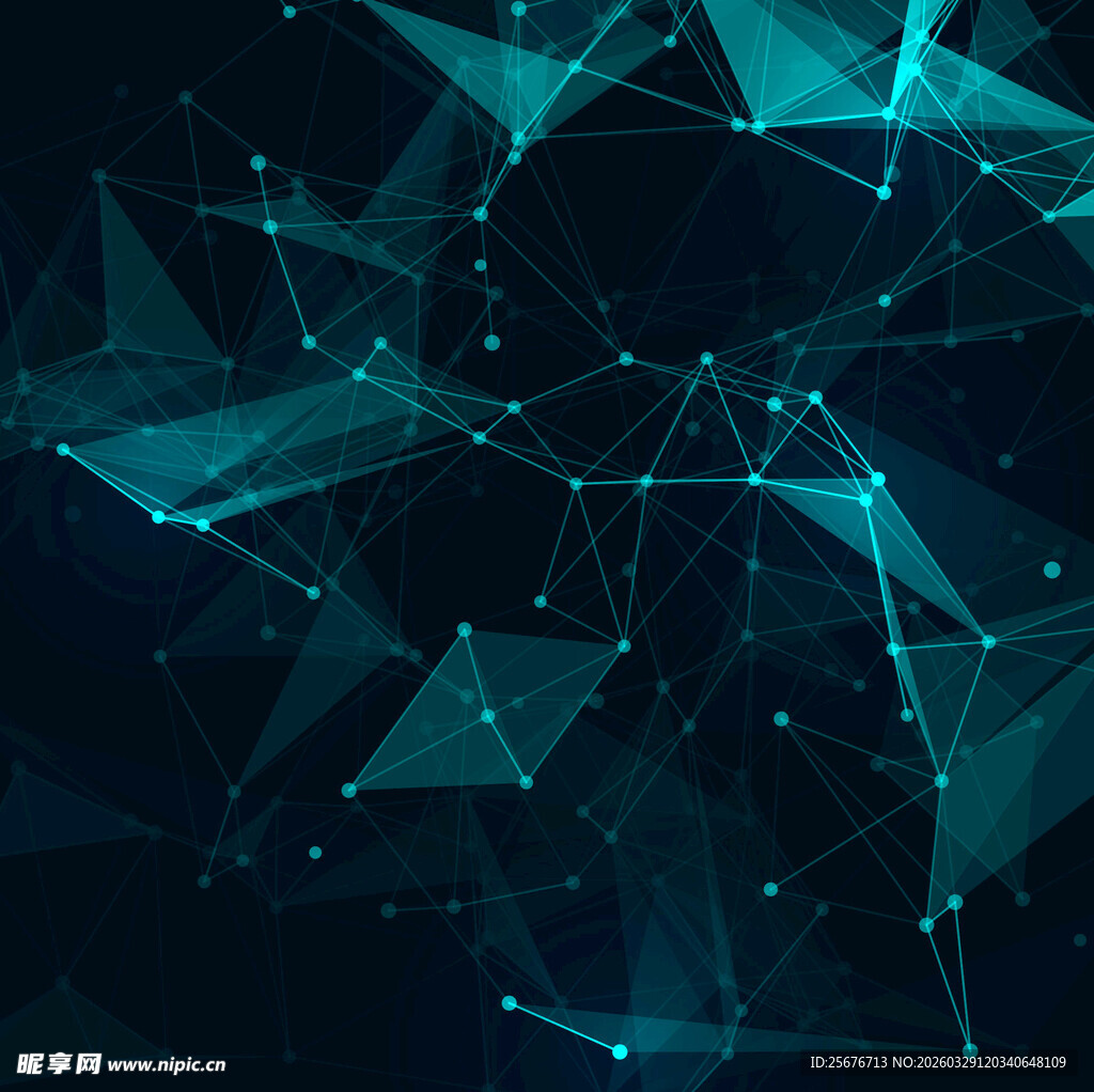 科技感几何网络抽象背景图