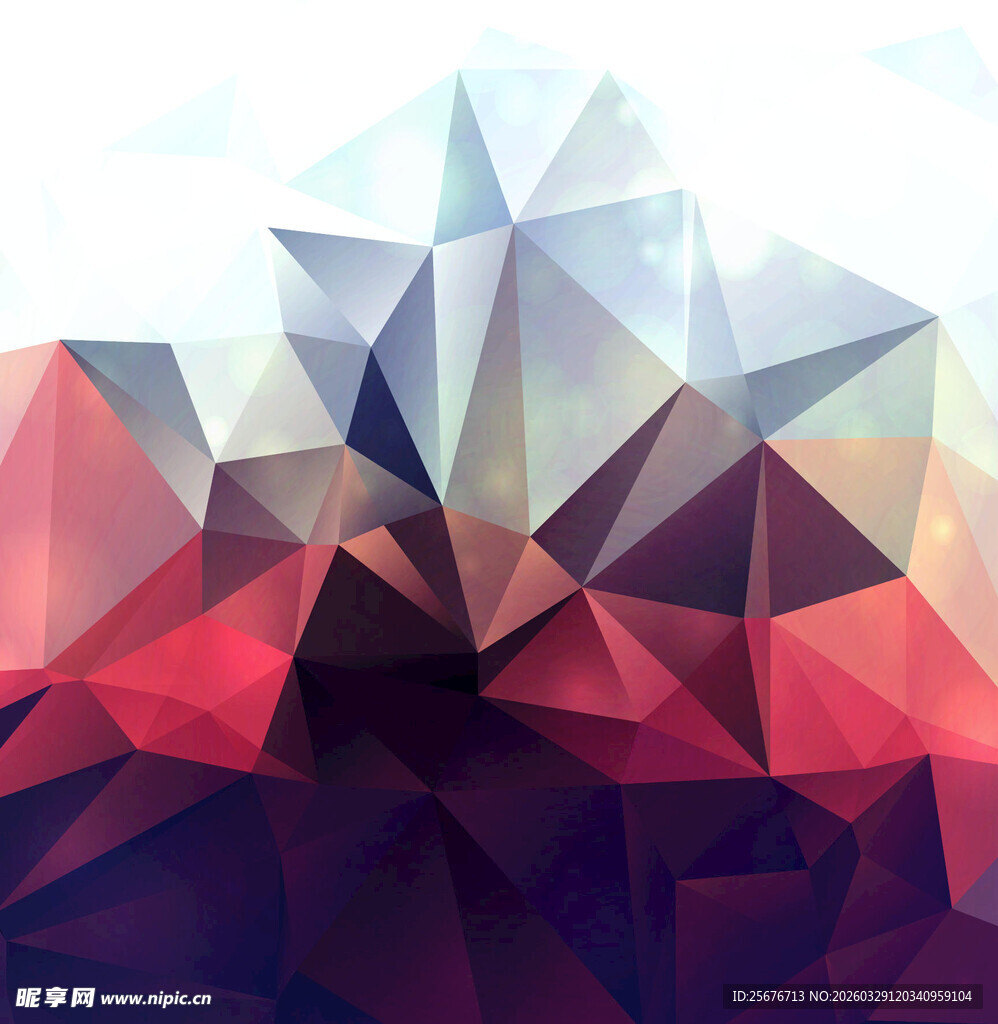 多彩几何多边形抽象背景图