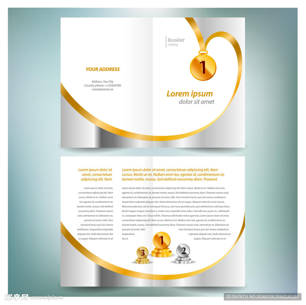 金色简约风企业宣传册设计