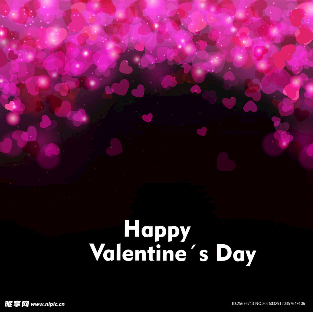 情人节浪漫粉色爱心背景