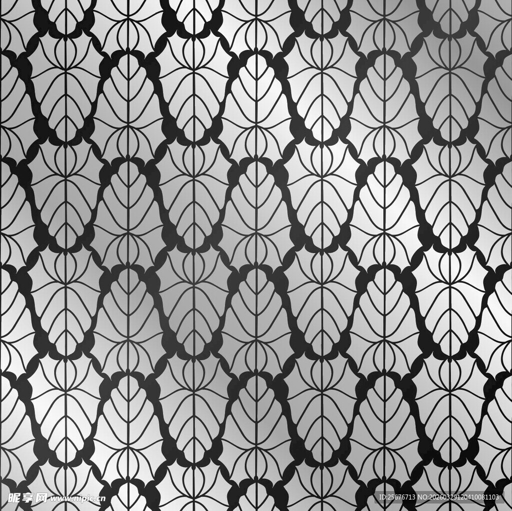 黑白几何花纹无缝图案