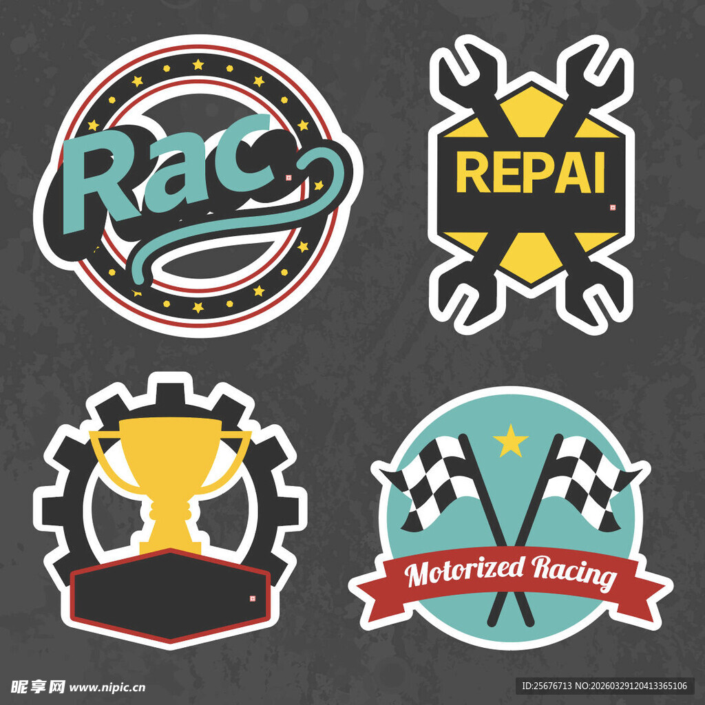 赛车相关标志设计集合