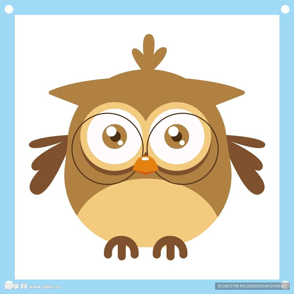 可爱卡通猫头鹰形象