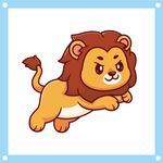 跳跃的卡通小狮子