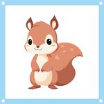 可爱松鼠卡通形象