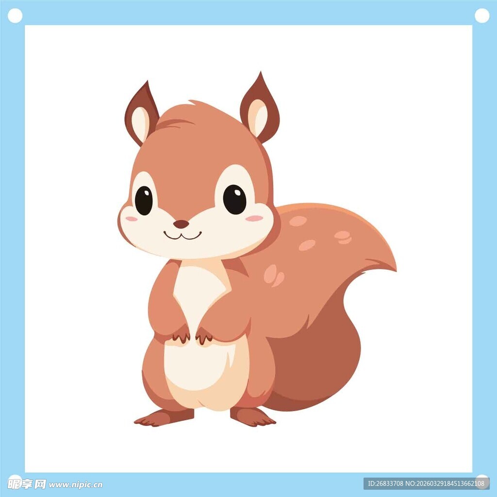 可爱松鼠卡通形象