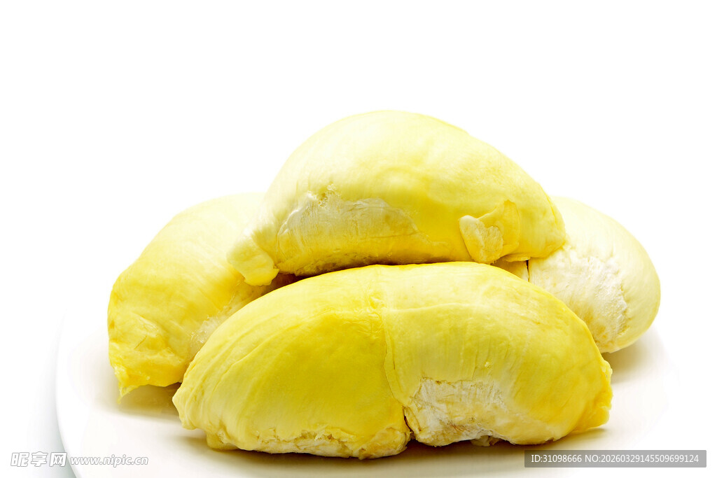 新鲜美味的榴莲果肉