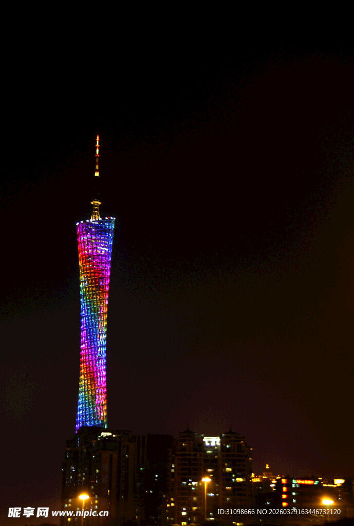 广州塔绚丽夜景