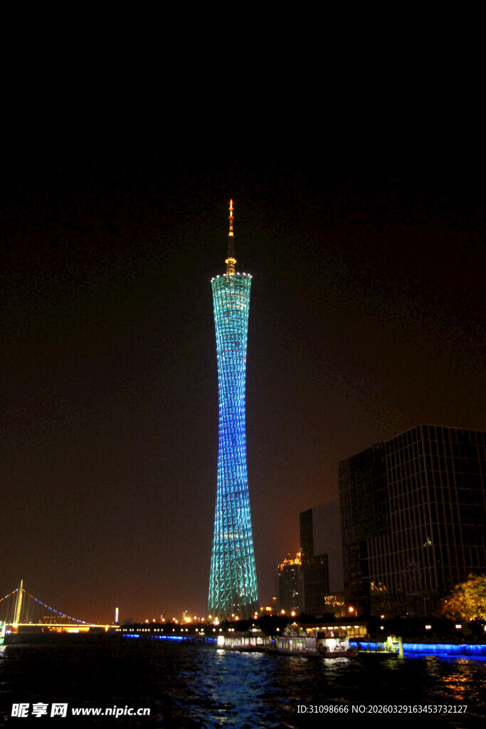广州塔夜景璀璨迷人