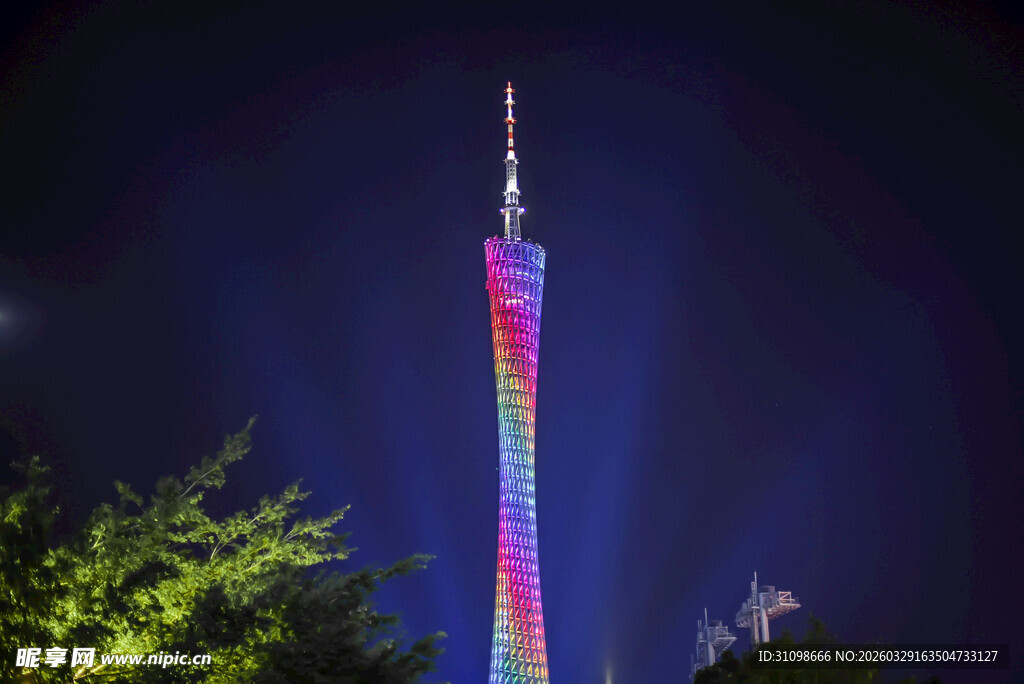 广州塔绚丽夜景