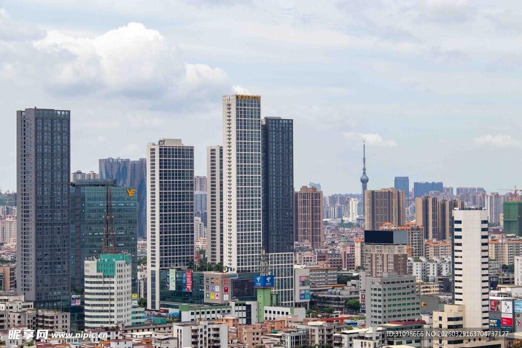 繁华都市天际线景观