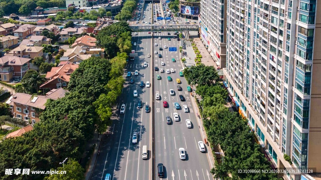 城市道路俯瞰图