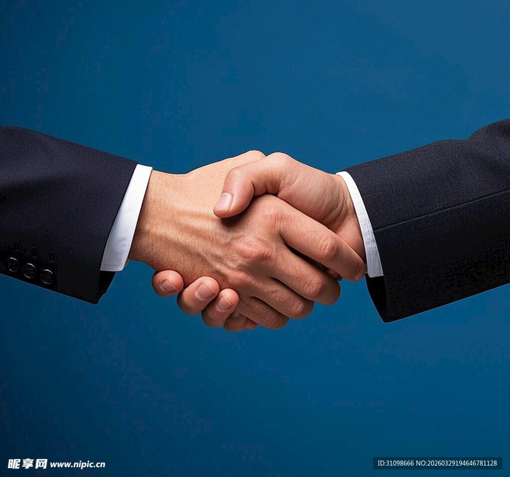 商务人士握手达成合作