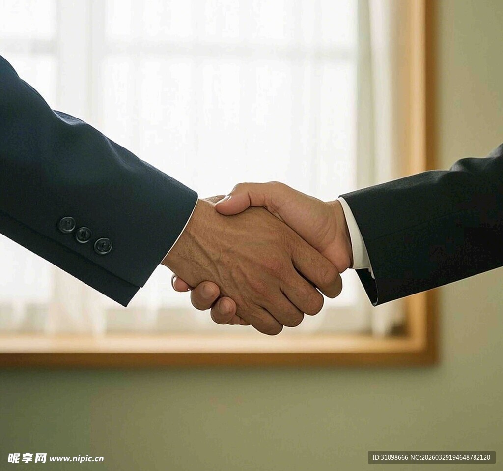 商务人士握手达成合作