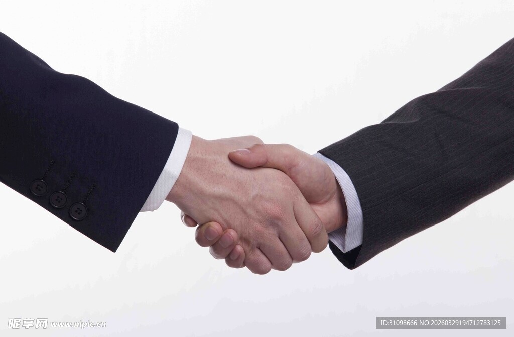 商务人士握手瞬间