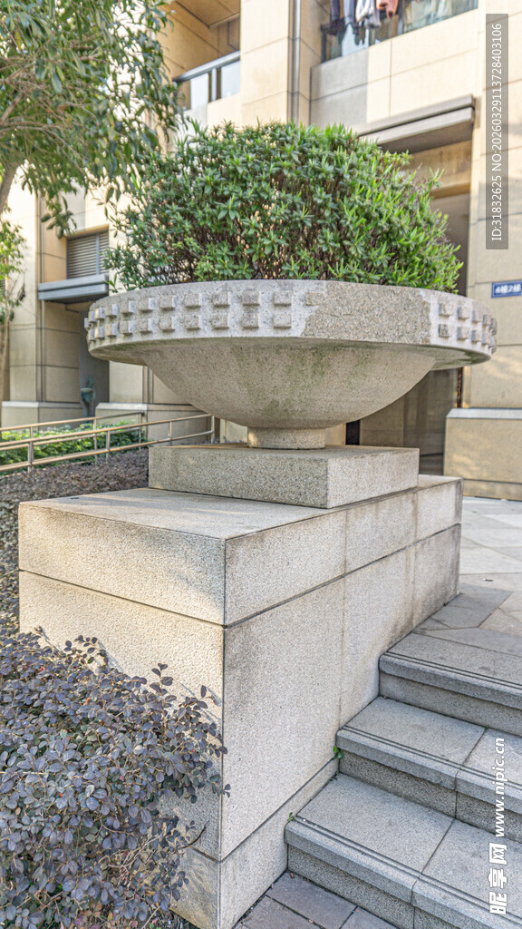 户外石制景观花盆