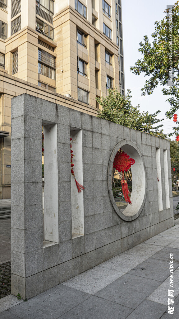 中式景观墙 传统元素尽显