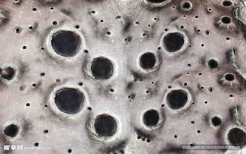 微观多孔结构特写