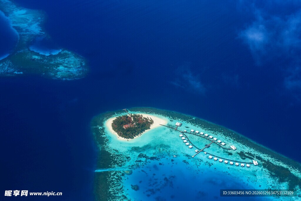 美丽海岛俯瞰图