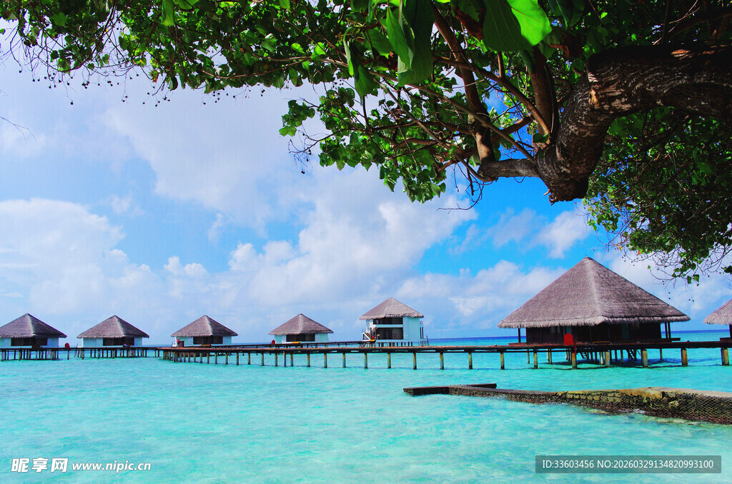 马尔代夫水上度假屋美景