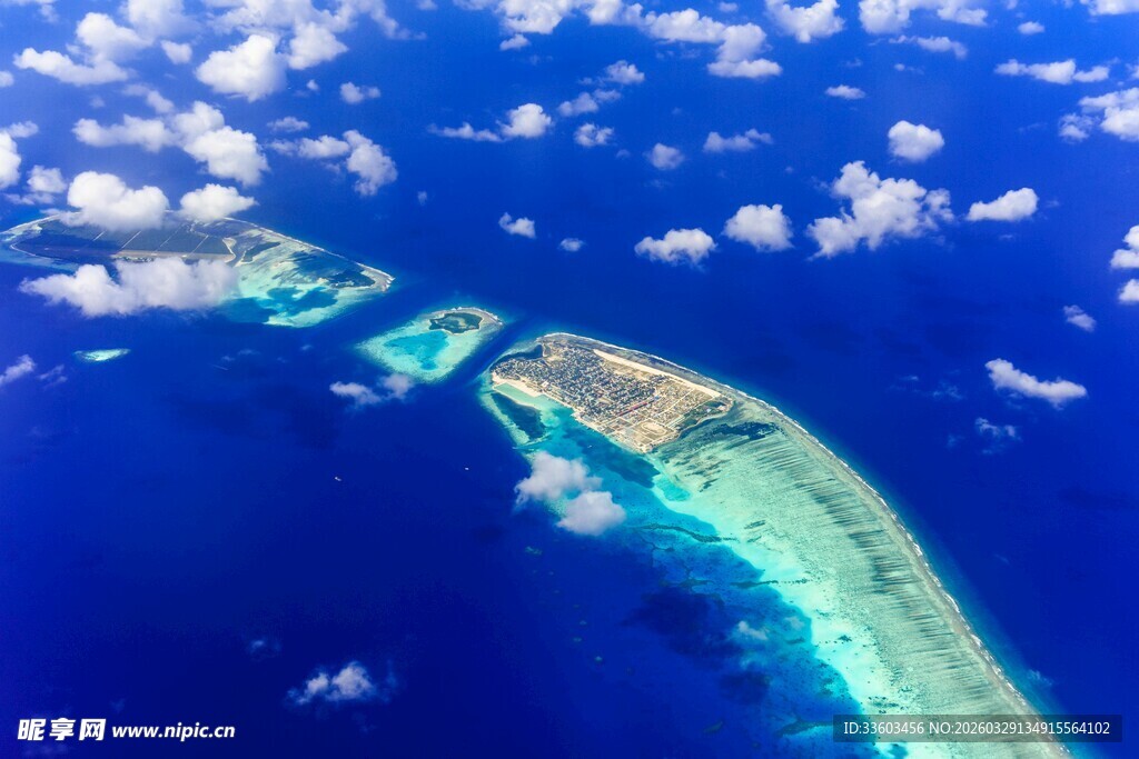 美丽海岛俯瞰图