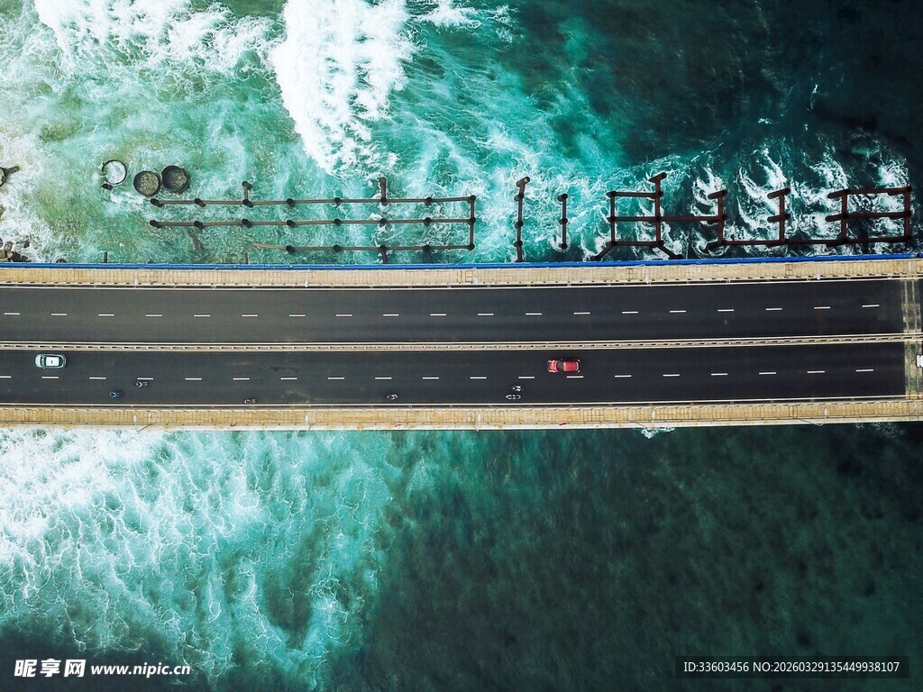 海上大桥鸟瞰图