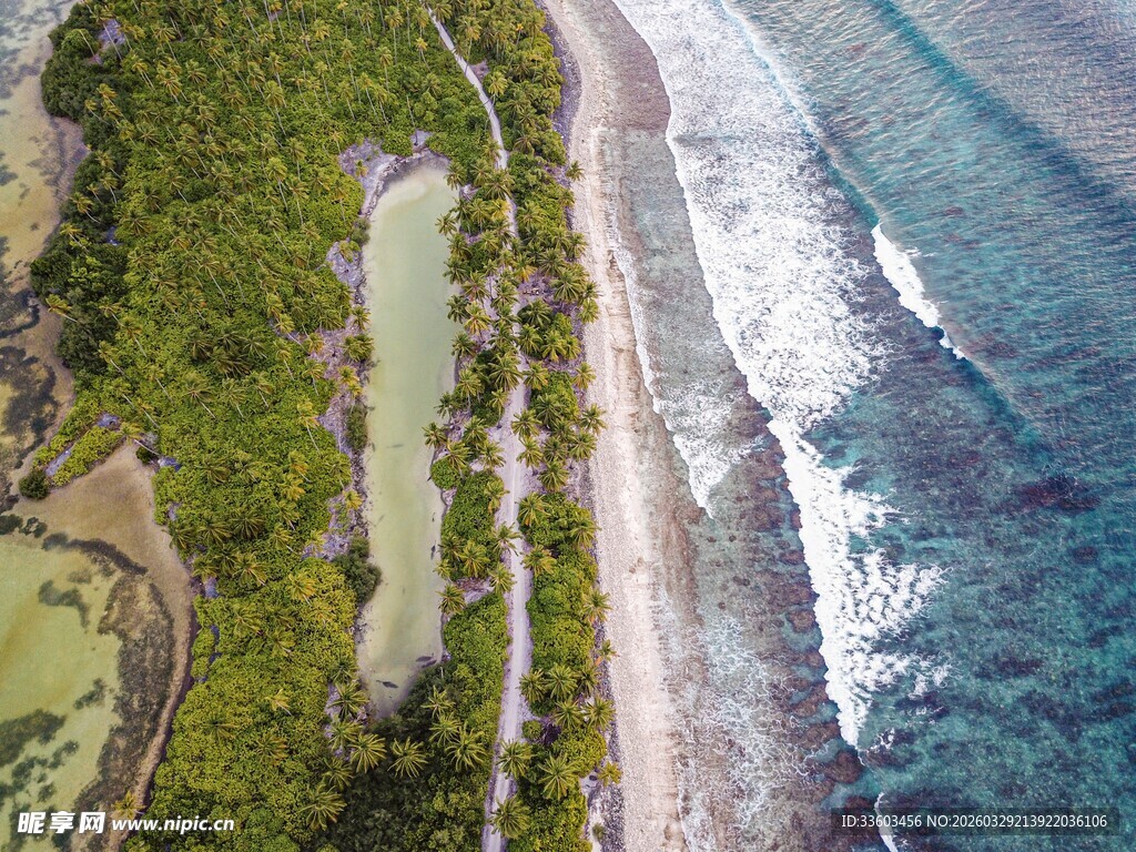 海岸风光俯瞰图