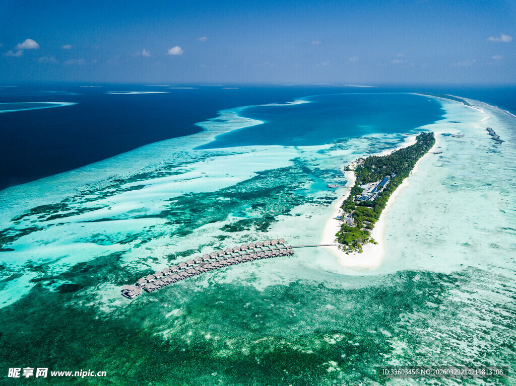 美丽海岛俯瞰图