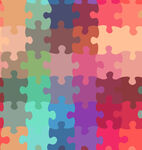 多彩拼图图案背景