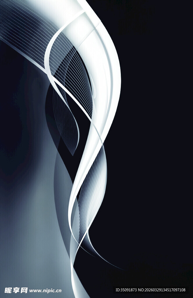 流动线条抽象艺术图案