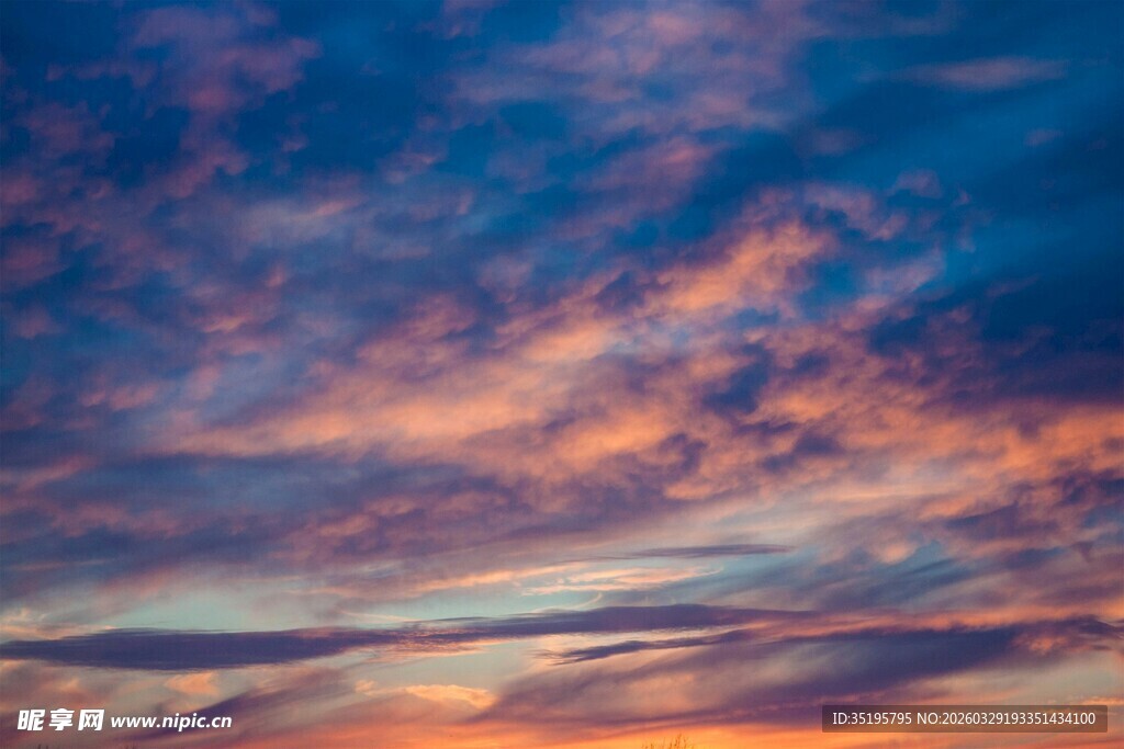 绚丽晚霞天空美景